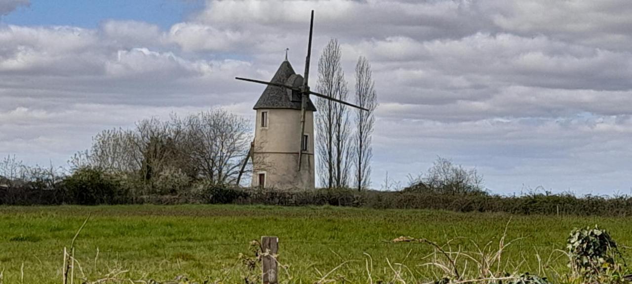 Moulin A Vent Le Champ Du Trail Villa Saint-Cyr-des-Gats Dış mekan fotoğraf